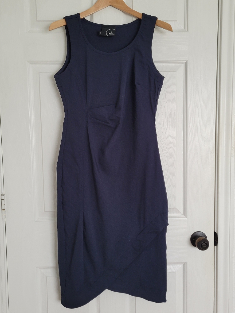 Porto San Francisco Mira Navy Sheath Dress